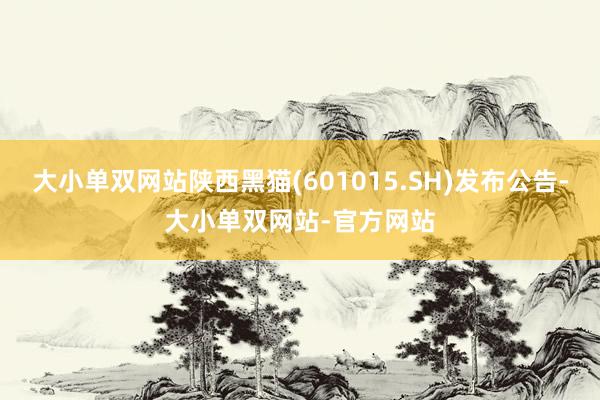 大小单双网站陕西黑猫(601015.SH)发布公告-大小单双网站-官方网站