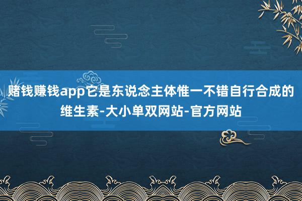 赌钱赚钱app它是东说念主体惟一不错自行合成的维生素-大小单双网站-官方网站