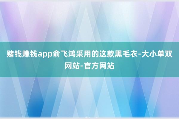 赌钱赚钱app俞飞鸿采用的这款黑毛衣-大小单双网站-官方网站