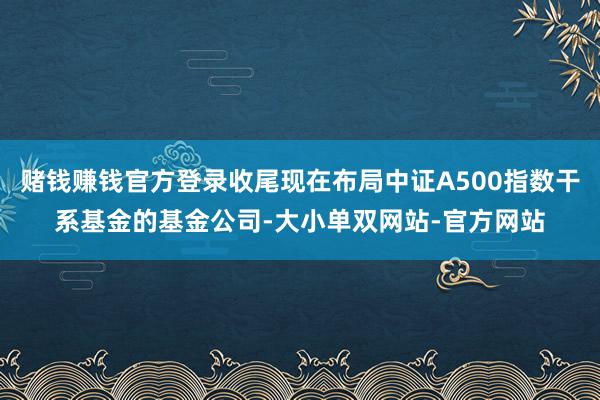赌钱赚钱官方登录收尾现在布局中证A500指数干系基金的基金公司-大小单双网站-官方网站
