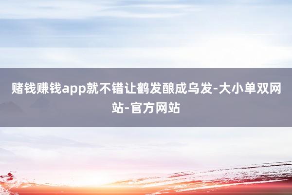 赌钱赚钱app就不错让鹤发酿成乌发-大小单双网站-官方网站