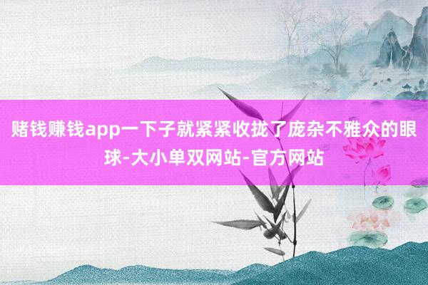 赌钱赚钱app一下子就紧紧收拢了庞杂不雅众的眼球-大小单双网站-官方网站