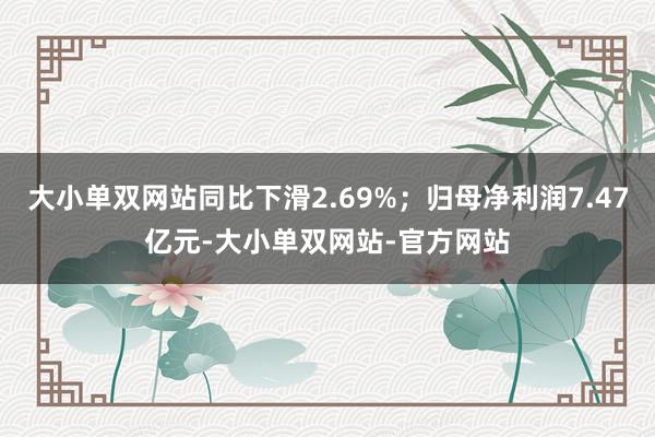 大小单双网站同比下滑2.69%；归母净利润7.47亿元-大小单双网站-官方网站