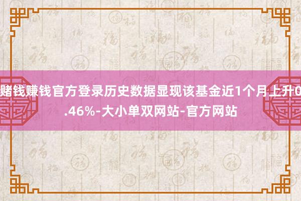 赌钱赚钱官方登录历史数据显现该基金近1个月上升0.46%-大小单双网站-官方网站