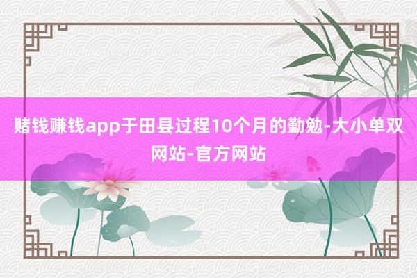 赌钱赚钱app于田县过程10个月的勤勉-大小单双网站-官方网站