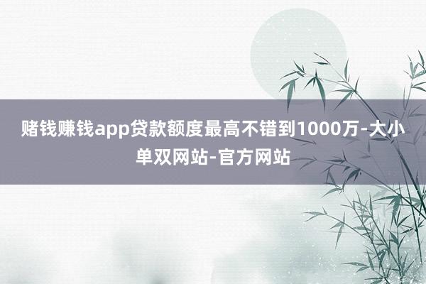 赌钱赚钱app贷款额度最高不错到1000万-大小单双网站-官方网站