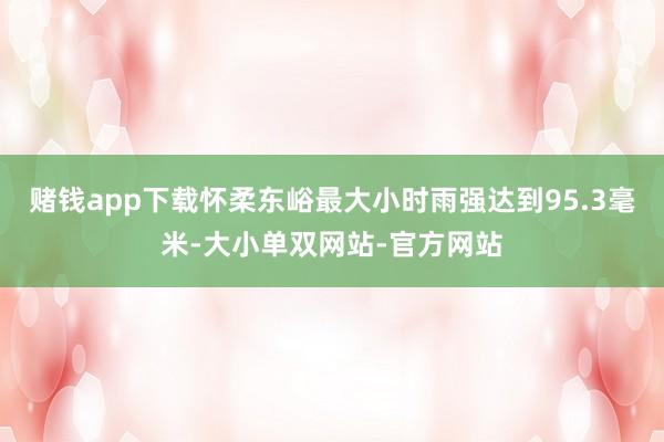 赌钱app下载怀柔东峪最大小时雨强达到95.3毫米-大小单双网站-官方网站