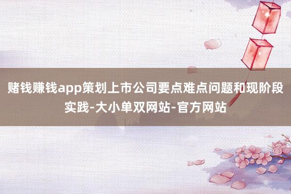 赌钱赚钱app策划上市公司要点难点问题和现阶段实践-大小单双网站-官方网站